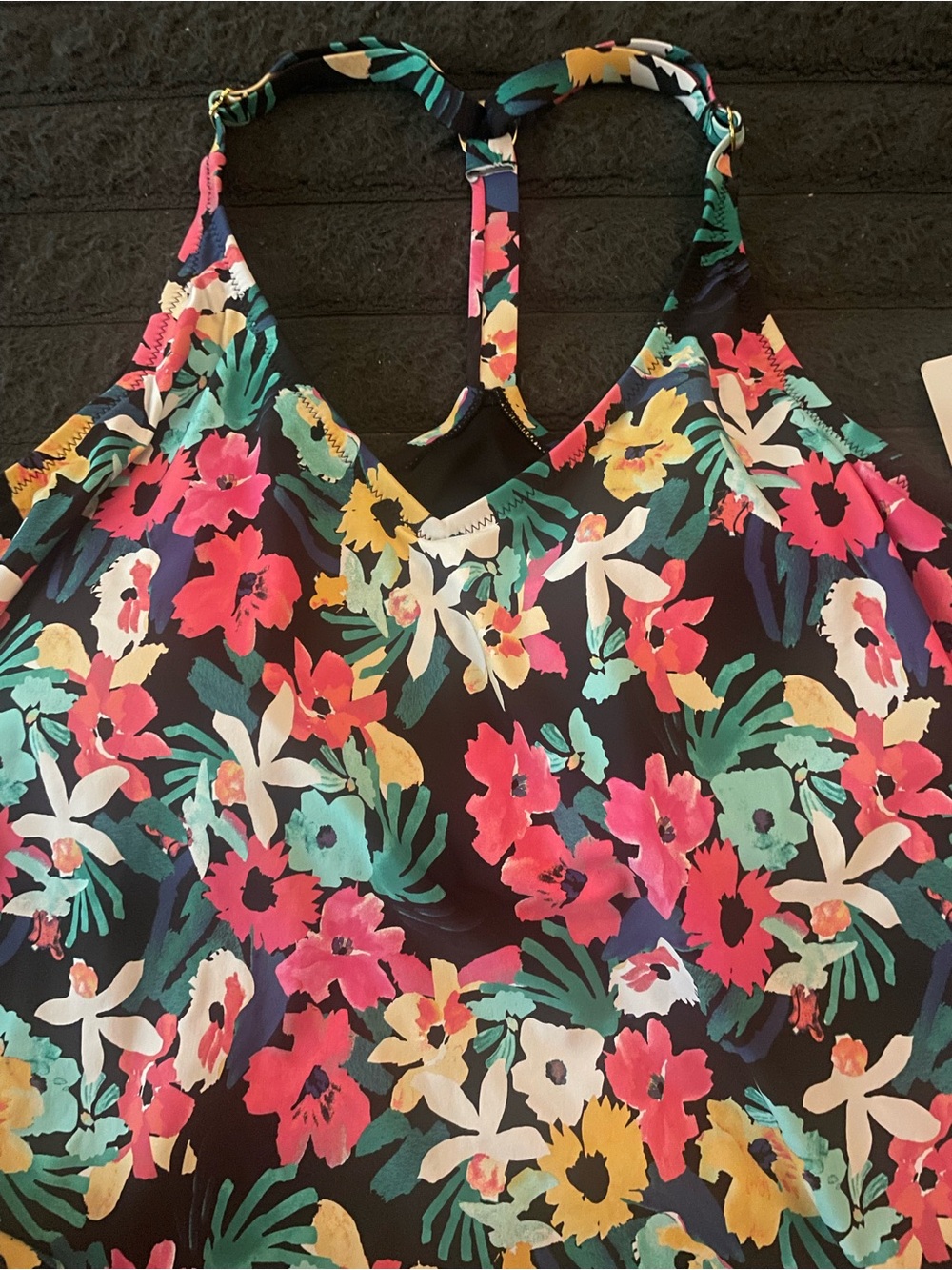 Women's Leilani  Perfect Day Racer Back Tankini Top 24w NWT